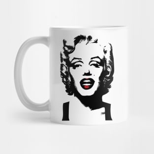 Iconic Marilyn Monroe: Bring Glamour to Your Space! Vintage Retro Style Red Lips Version Mug